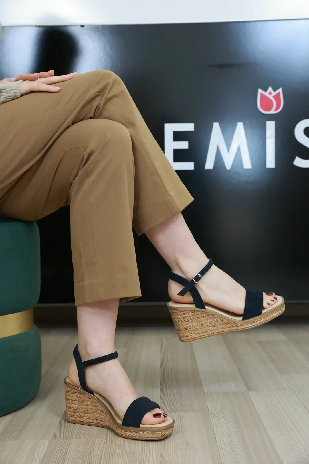 Sandale dama, Glemis, piele naturala - Cod: f-6.8, Culoare: Blue Velur, Numar: 39
