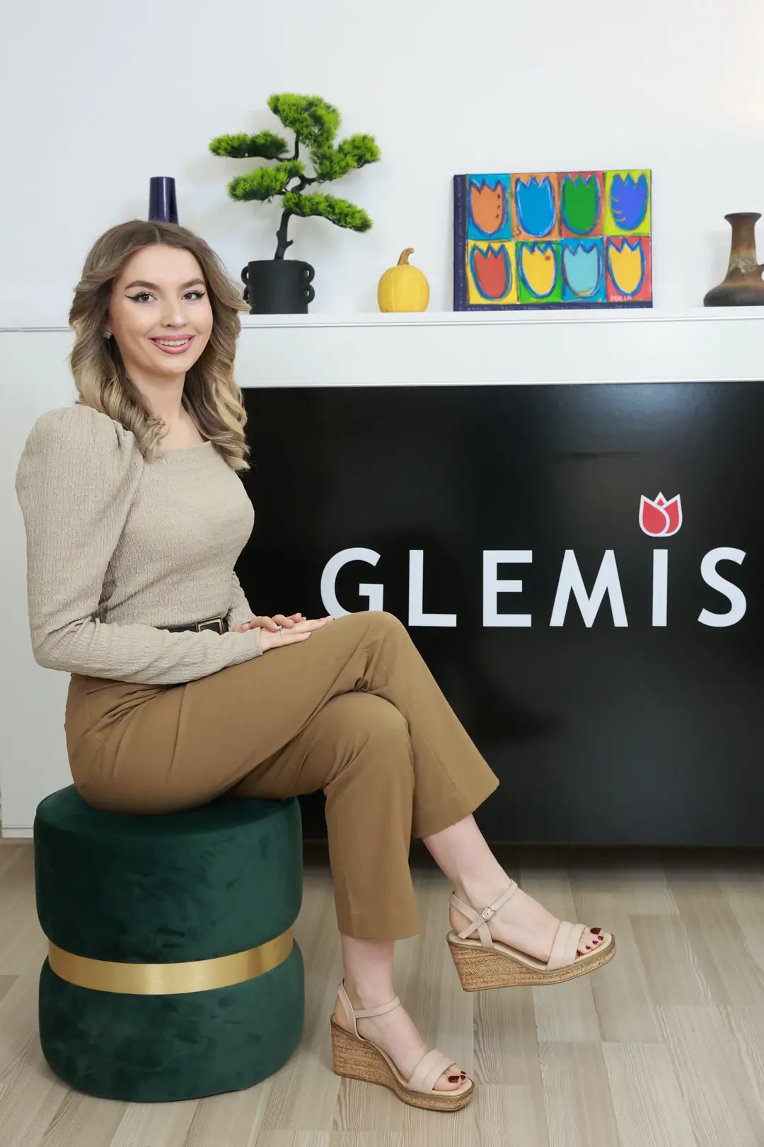 Sandale dama, Glemis, piele naturala - Cod: f-6.8, Culoare: Nude, Numar: 38