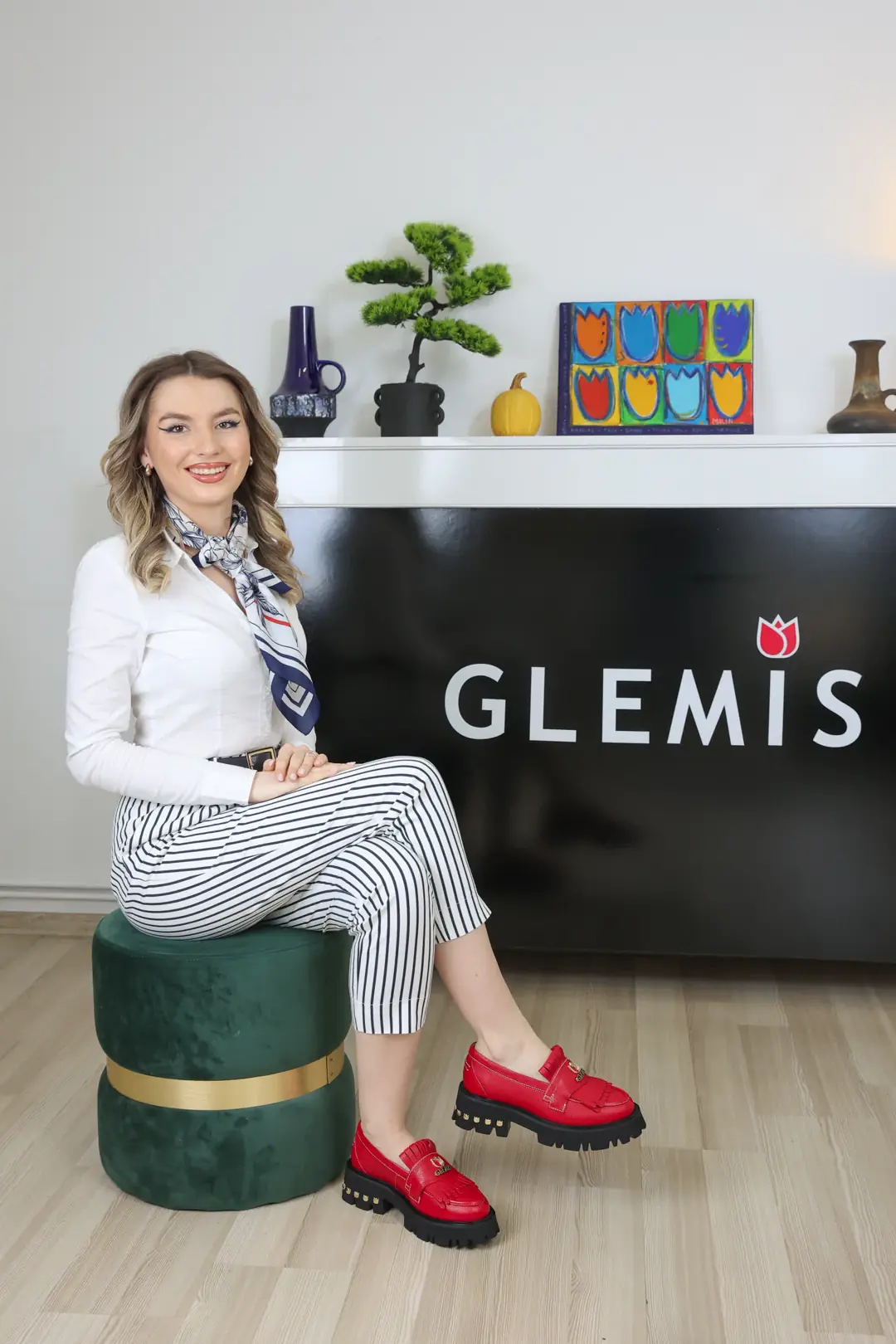 Mocasini dama, Glemis, piele naturala - Cod: f-4.60, Culoare: Rosu Bizon, Talpa: Negru, Numar: 40