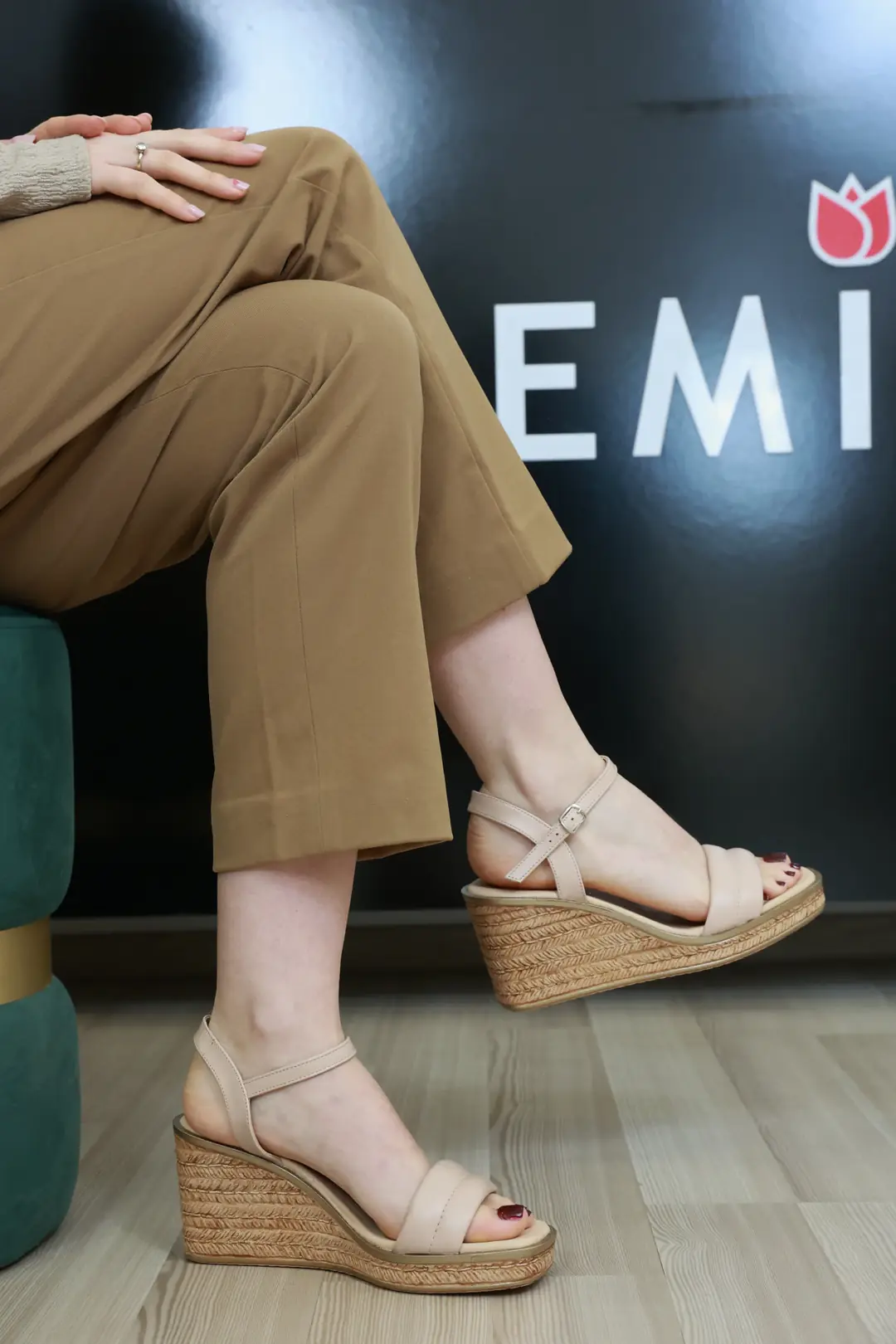 Sandale dama, Glemis, piele naturala - Cod: f-6.8, Culoare: Nude, Numar: 38