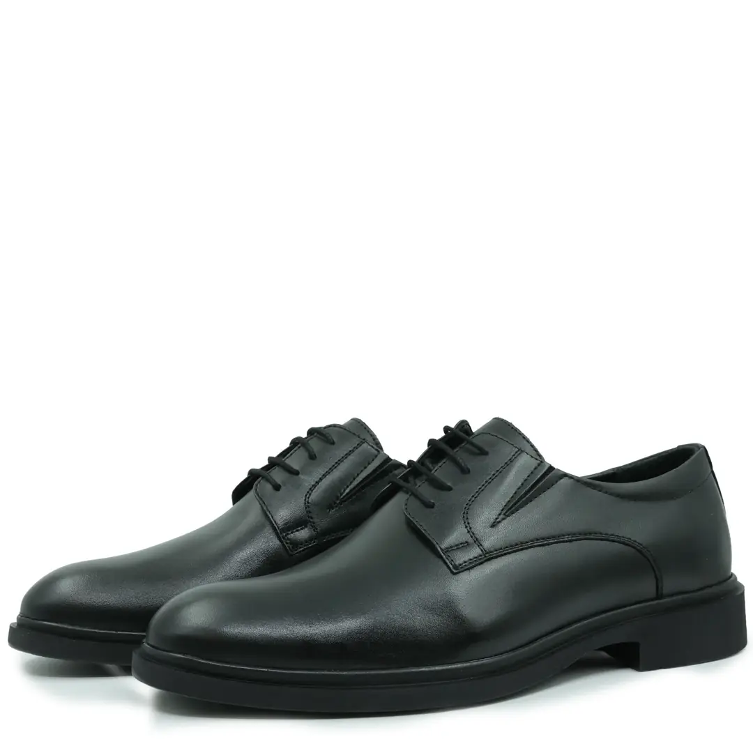 Pantofi eleganti barbati, Glemis, piele naturala - Cod: f-4.70, Culoare: Negru Box, Talpa: Negru, Numar: 40