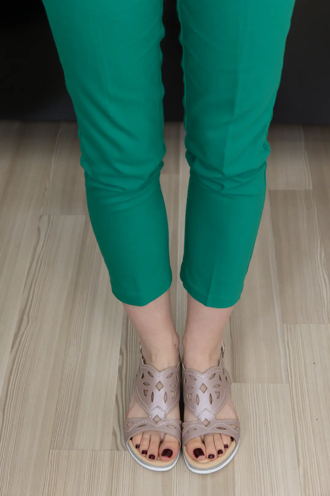 Sandale dama confort, Glemis, piele naturala - Cod: f-4.80, Culoare: Taupe Sidef, Talpa: Gri, Numar: 37