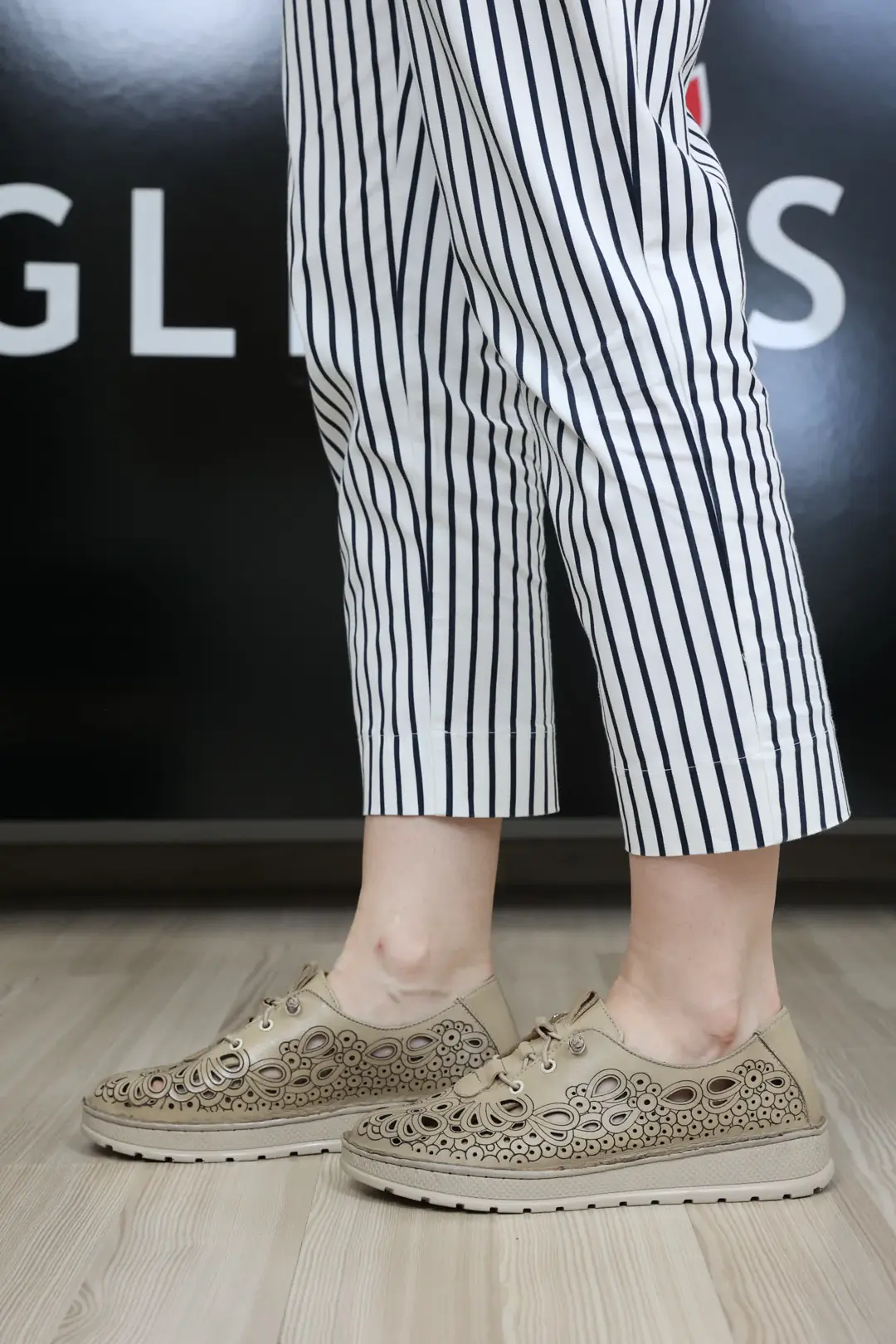 Pantofi dama ortopedici, Glemis, piele naturala - Cod: f-4.69, Culoare: Bej Box, Talpa: Bej, Numar: 40