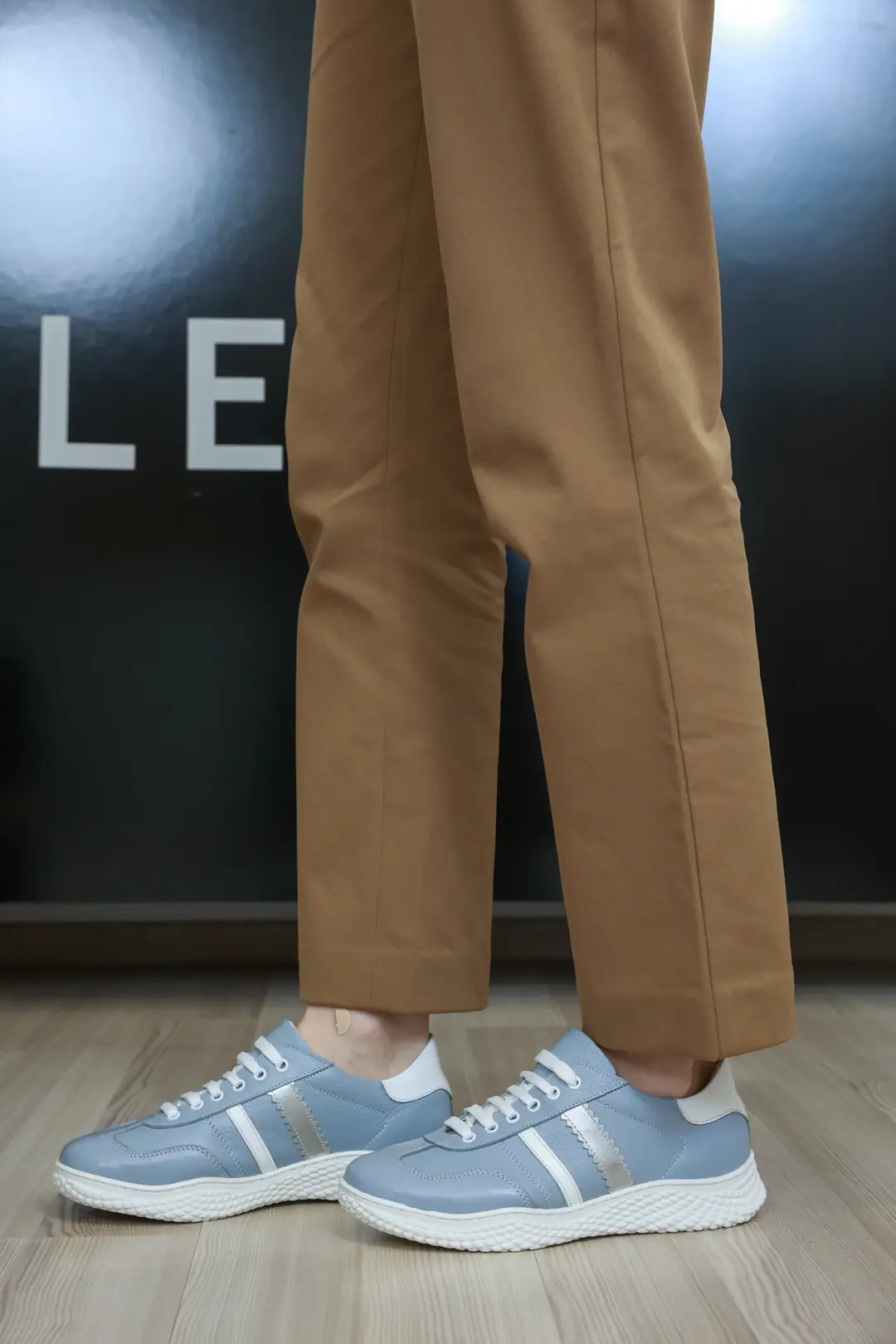 Pantofi sport dama, Glemis, piele naturala - Cod: f-4.30, Culoare: Albastru Bizon, Numar: 40