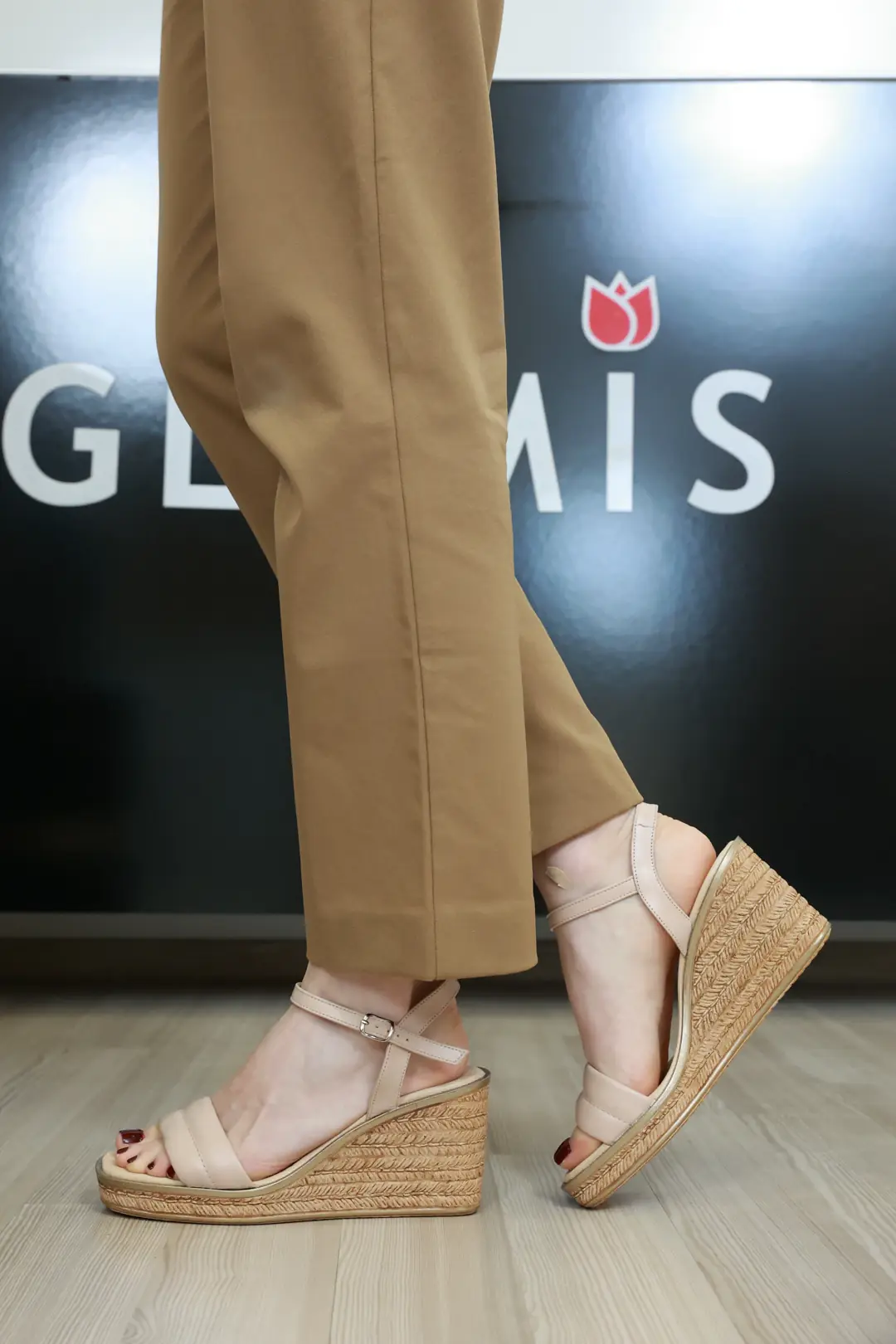 Sandale dama, Glemis, piele naturala - Cod: f-6.8, Culoare: Nude, Numar: 38