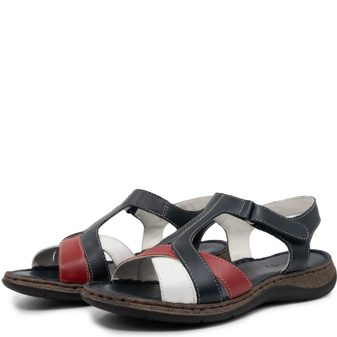 Sandale dama confort, Glemis, piele naturala - Cod: f-4.92, Culoare: Tomy, Talpa: Maro, Numar: 40