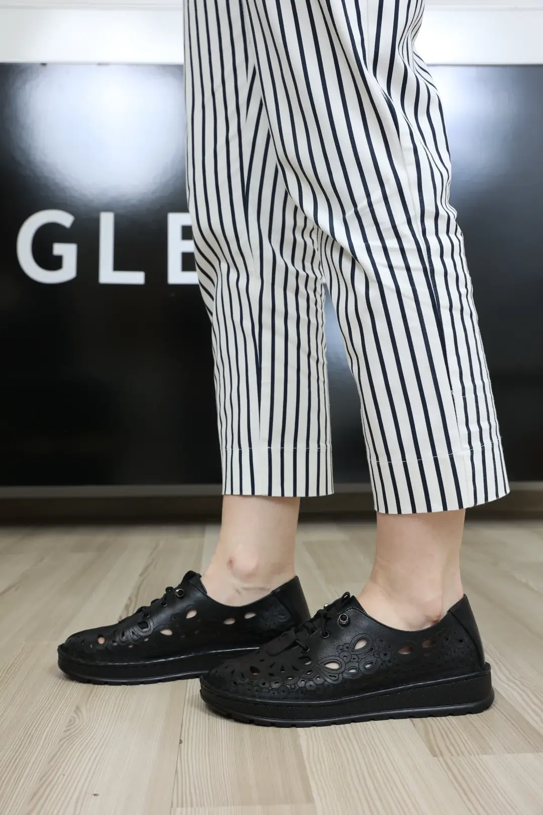 Pantofi dama ortopedici, Glemis, piele naturala - Cod: f-4.69, Culoare: Negru Box, Talpa: Negru, Numar: 40