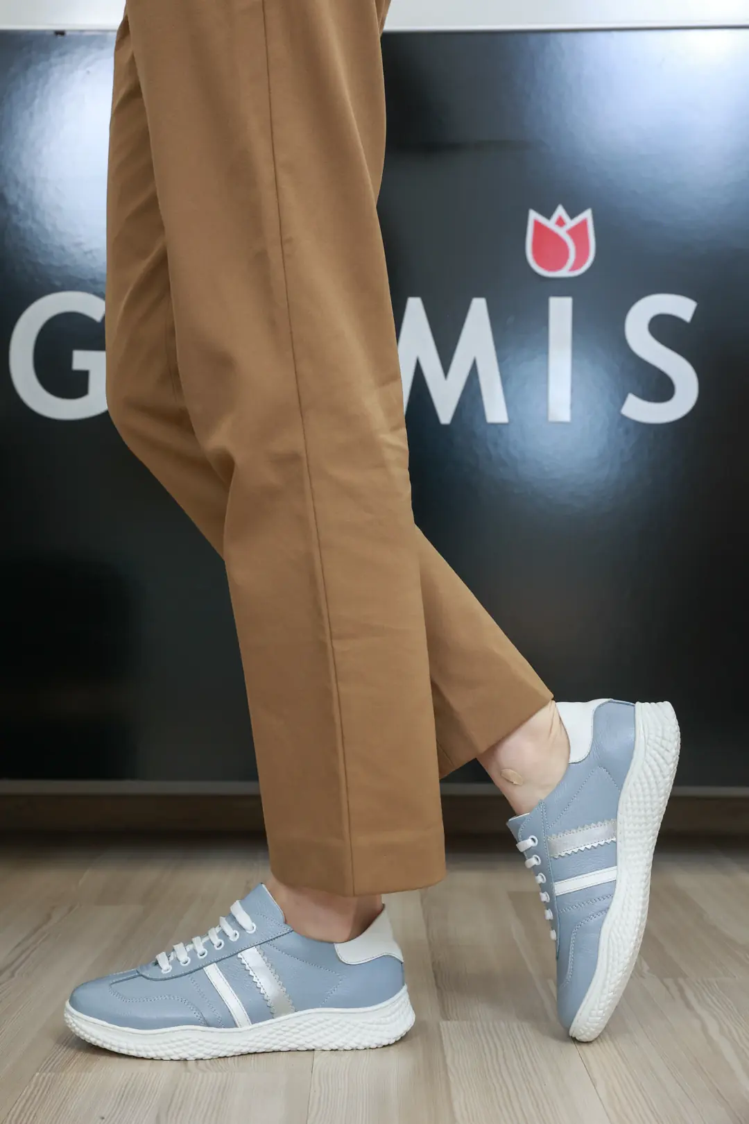 Pantofi sport dama, Glemis, piele naturala - Cod: f-4.30, Culoare: Albastru Bizon, Numar: 40