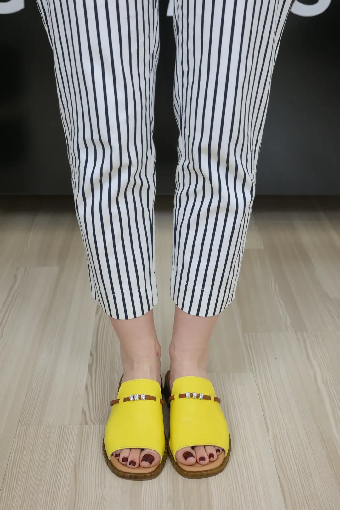 Sandale dama, Glemis, piele naturala - Cod: f-4.93, Culoare: Galben, Talpa: Maro, Numar: 40
