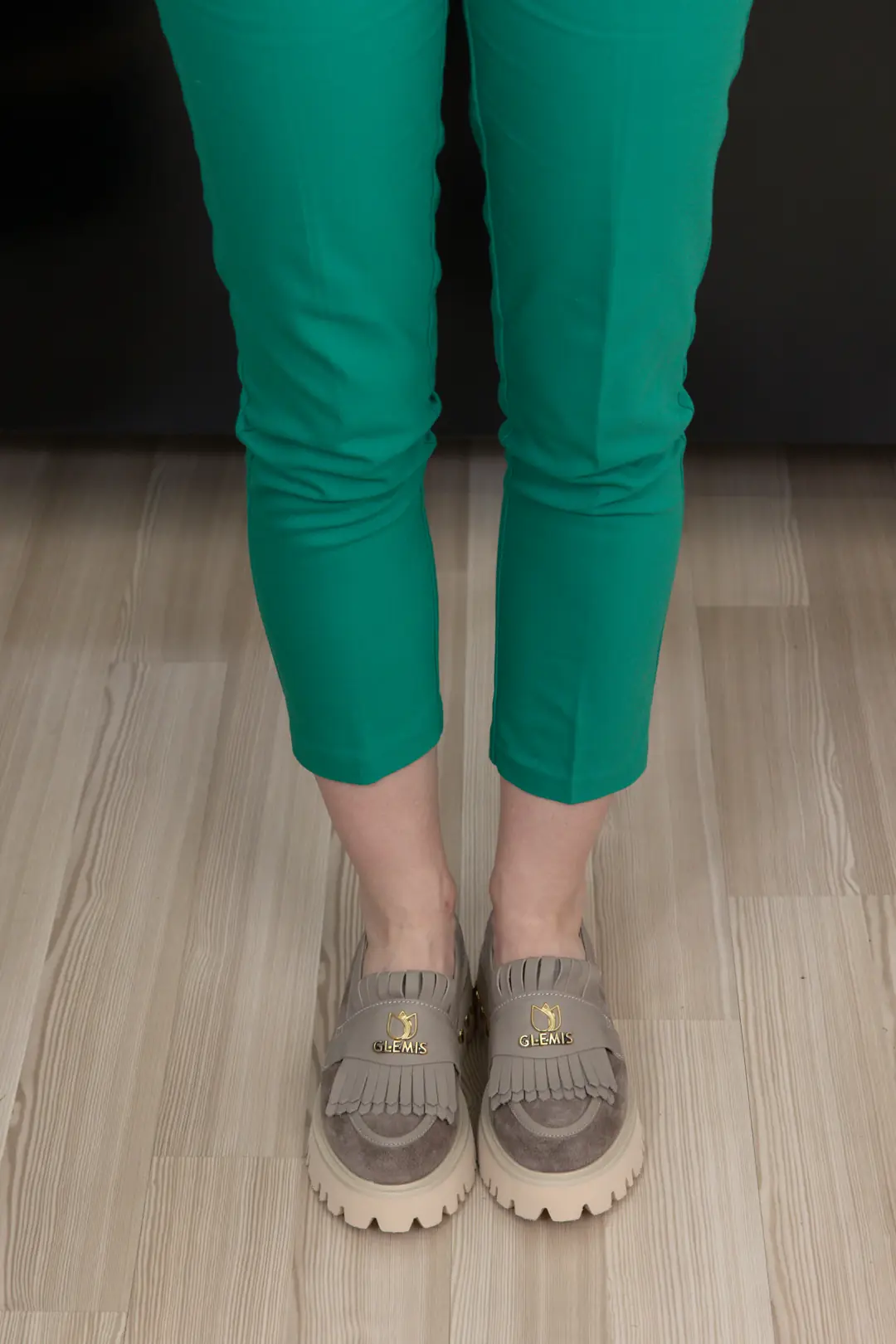 Mocasini dama, Glemis, piele naturala - Cod: f-4.60, Culoare: Nisip Velur+box, Talpa: Bej, Numar: 40