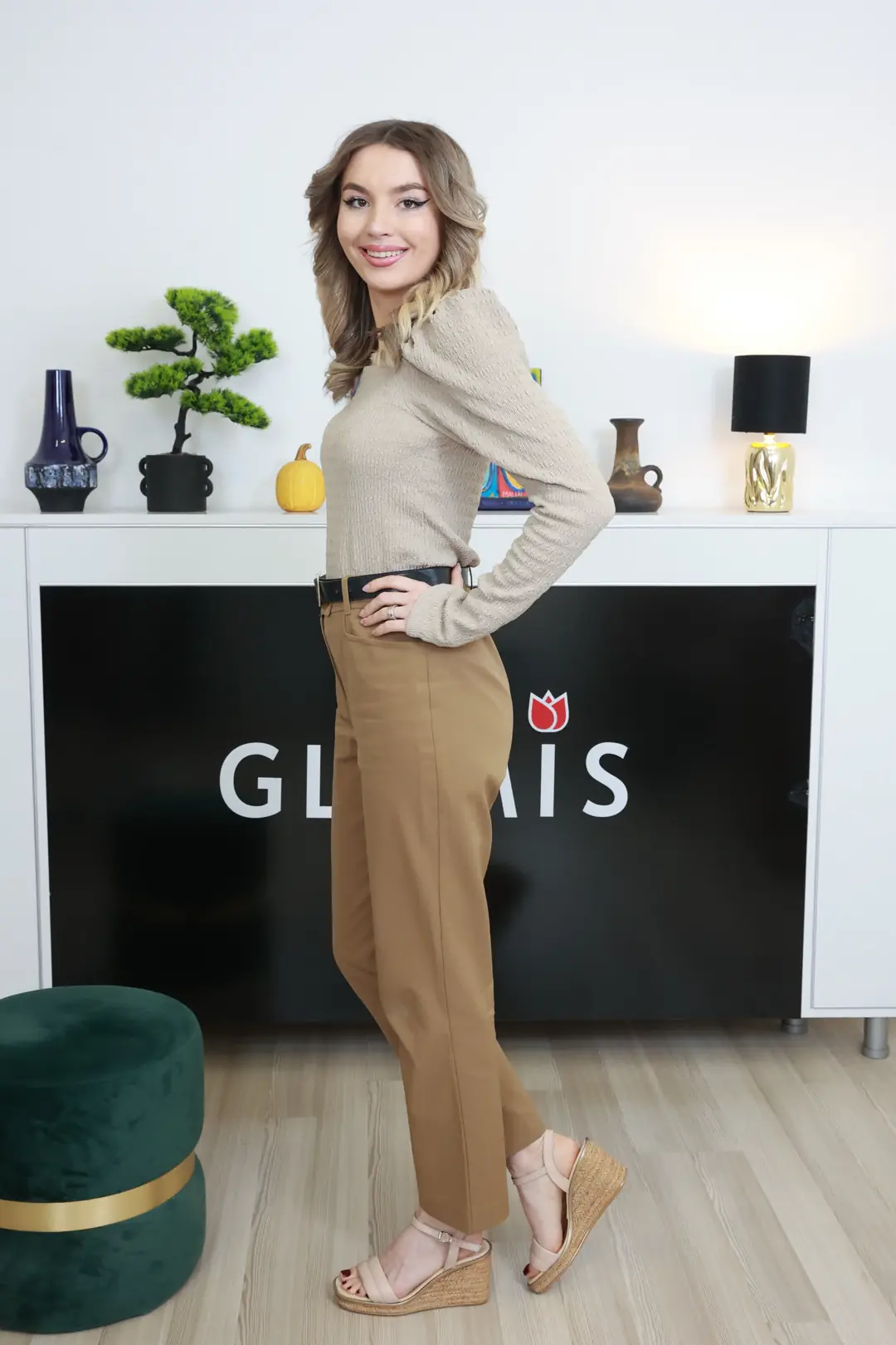 Sandale dama, Glemis, piele naturala - Cod: f-6.8, Culoare: Nude, Numar: 38