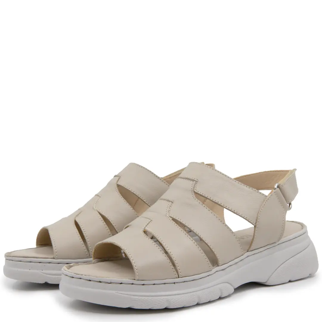 Sandale dama confort, Glemis, piele naturala - Cod: f-4.100, Culoare: Bej, Numar: 40